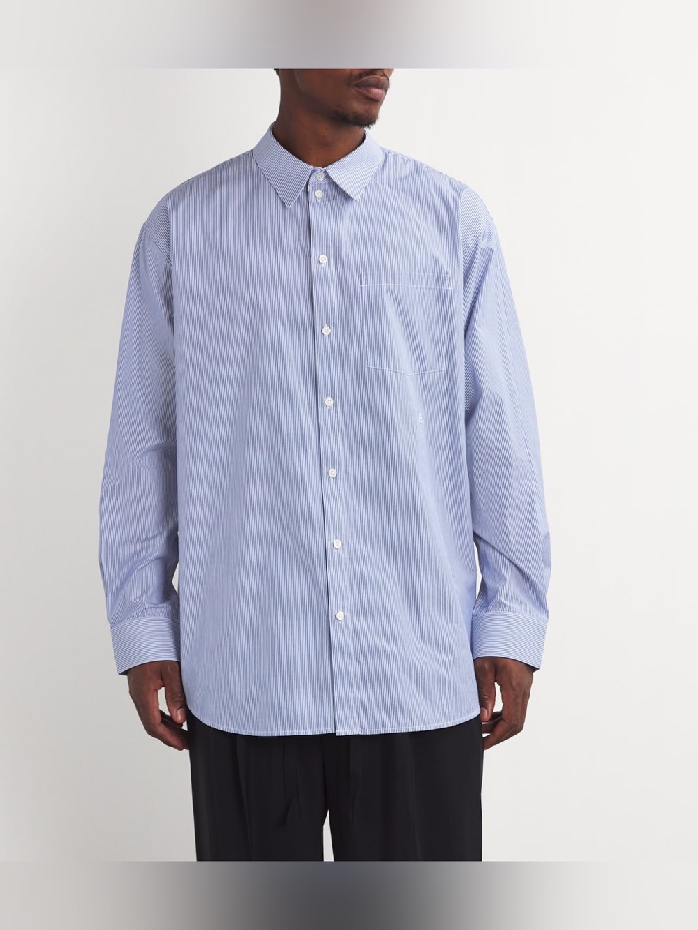 Helmut Lang Men’s Pinstripe Button Down Shirt, Size Small